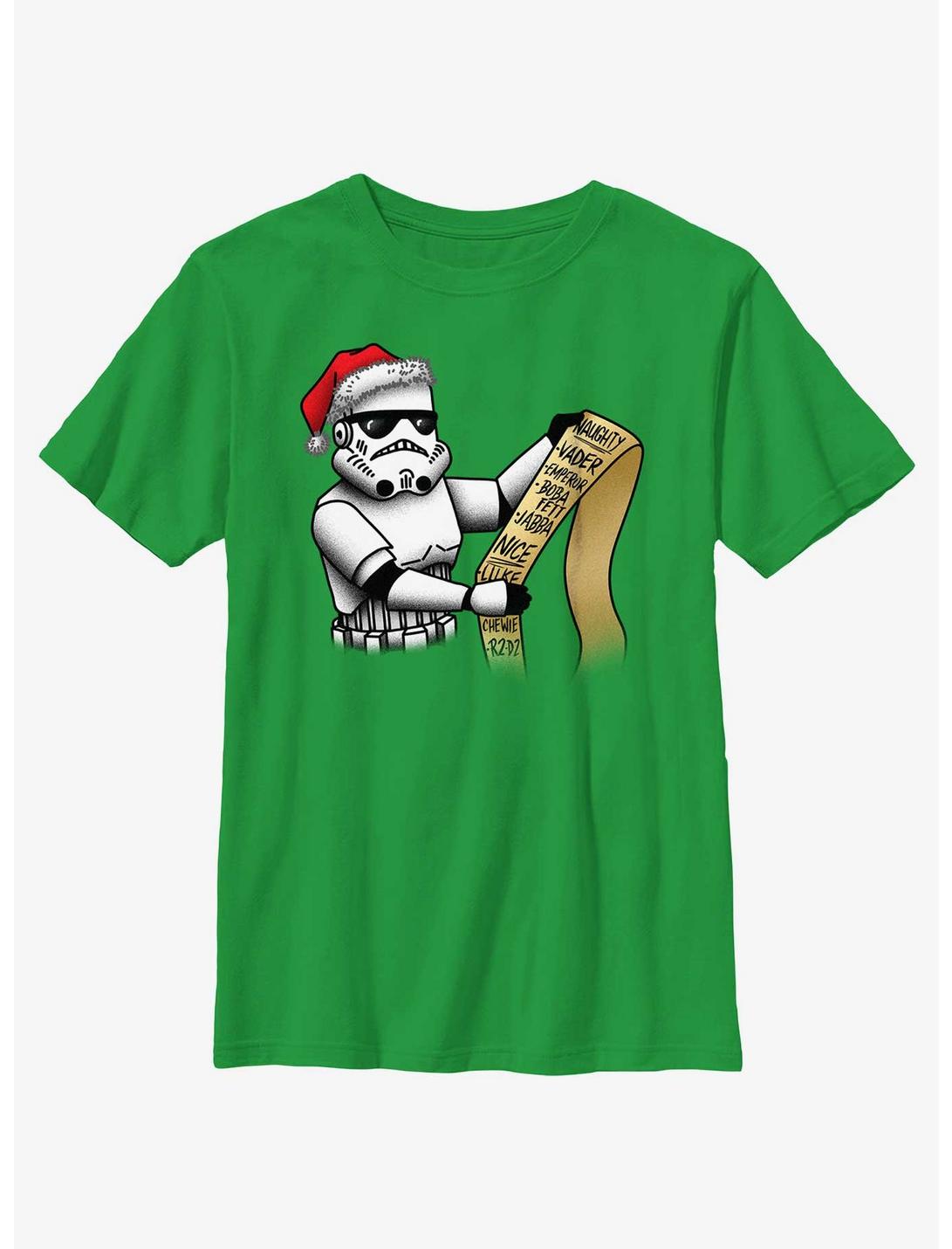 Star Wars Trooper Santa Naughty List Youth T-Shirt, KELLY, hi-res