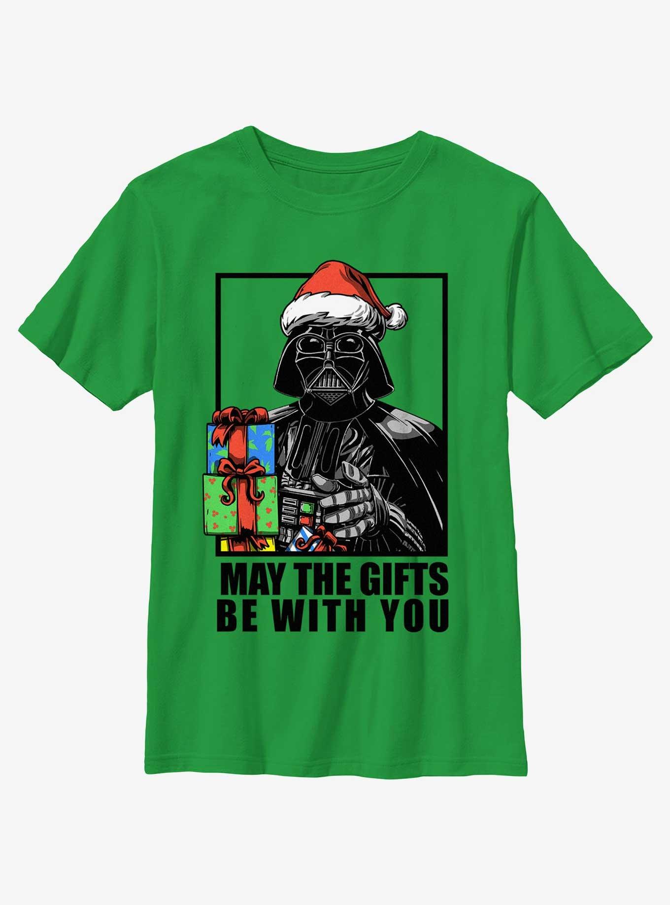 Star Wars Vader May The Gifts Be With You Youth T-Shirt, KELLY, hi-res