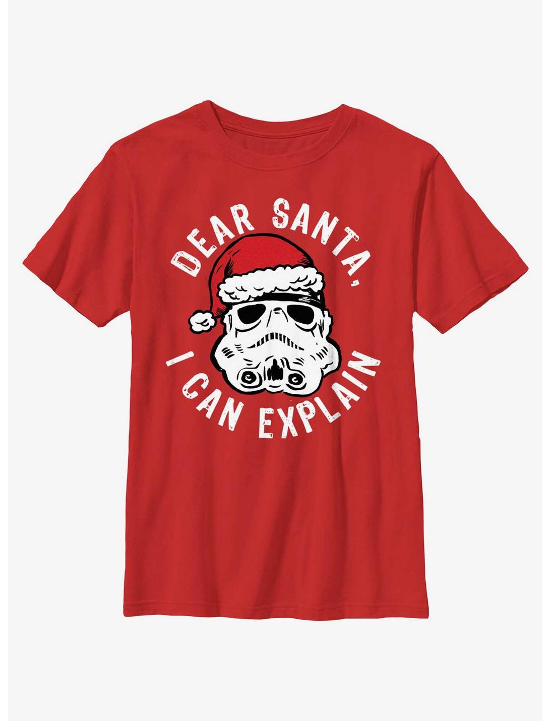 Star Wars Trooper Dear Santa I Can Explain Youth T-Shirt, RED, hi-res