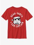 Star Wars Trooper Dear Santa I Can Explain Youth T-Shirt, RED, hi-res