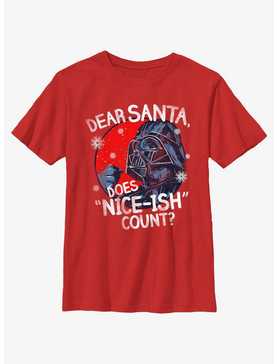 Star Wars Vader Dear Santa Does Nice-Ish Count Youth T-Shirt, , hi-res