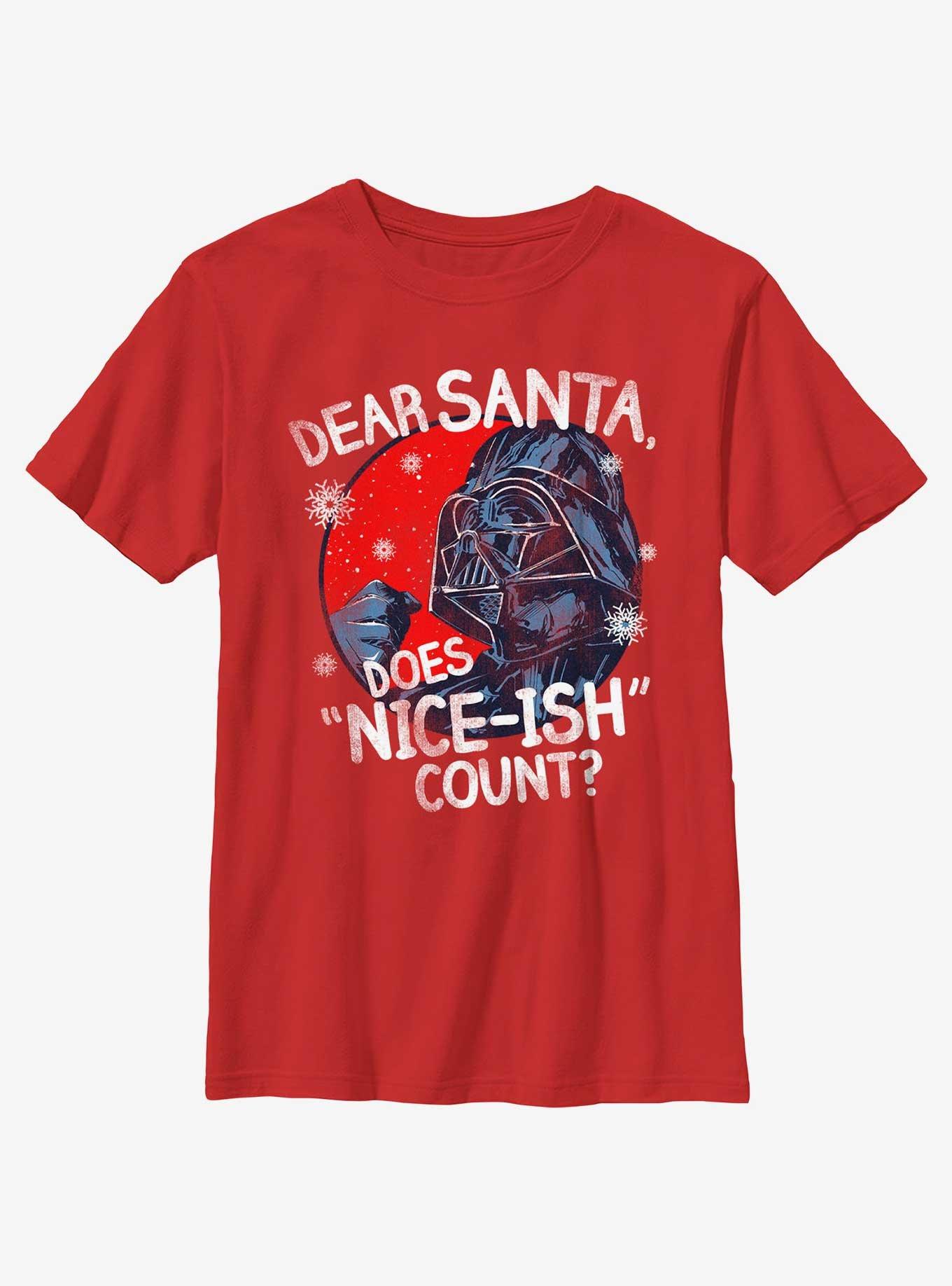 Star Wars Vader Dear Santa Does Nice-Ish Count Youth T-Shirt, , hi-res