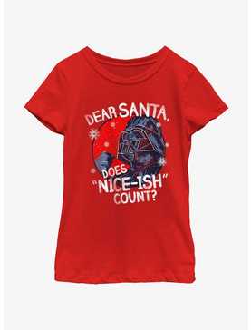 Star Wars Vader Dear Santa Does Nice-Ish Count Youth Girls T-Shirt, , hi-res