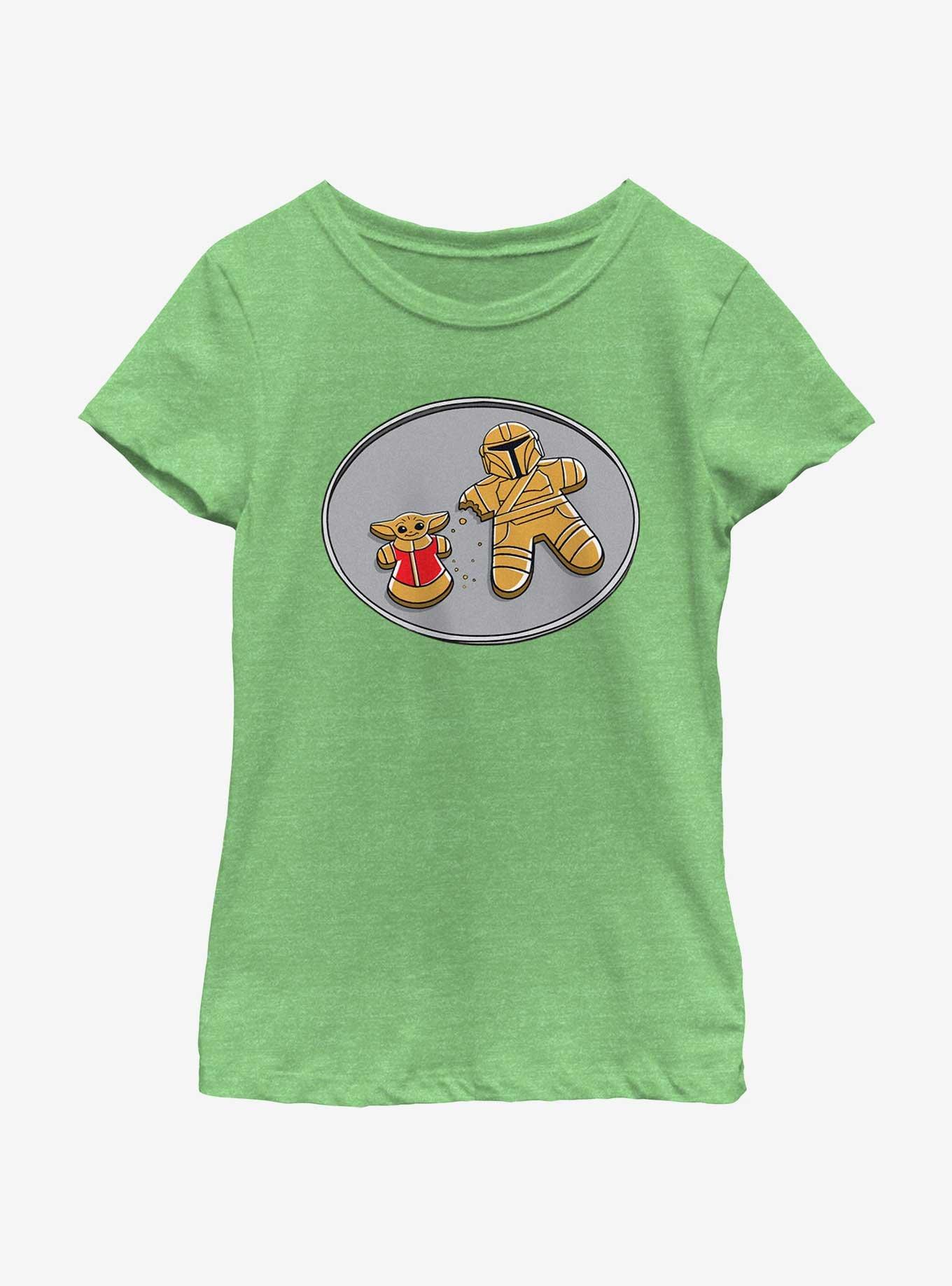 Star Wars The Mandalorian Mando Grogu Cookies Youth Girls T-Shirt, GRN APPLE, hi-res