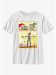 Star Wars The Mandalorian Grogu Christmas Comic Youth T-Shirt, WHITE, hi-res