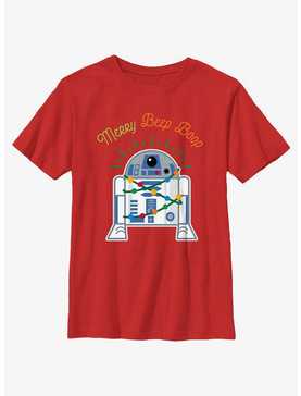 Star Wars R2-D2 Merry Beep Boop Youth T-Shirt, , hi-res