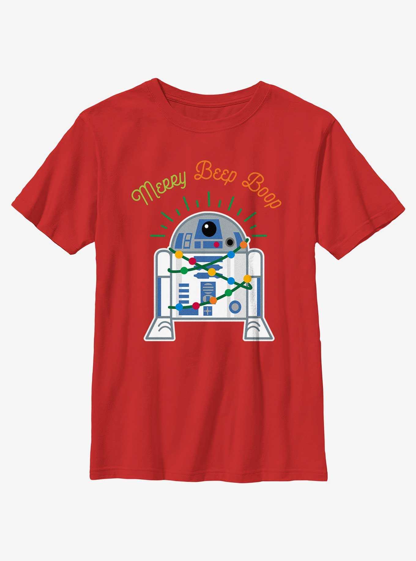 Star Wars R2-D2 Merry Beep Boop Youth T-Shirt, , hi-res