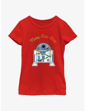Star Wars R2-D2 Merry Beep Boop Youth Girls T-Shirt, , hi-res