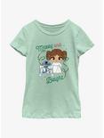 Star Wars R2-D2 & Leia Merry and Bright Youth Girls T-Shirt, MINT, hi-res