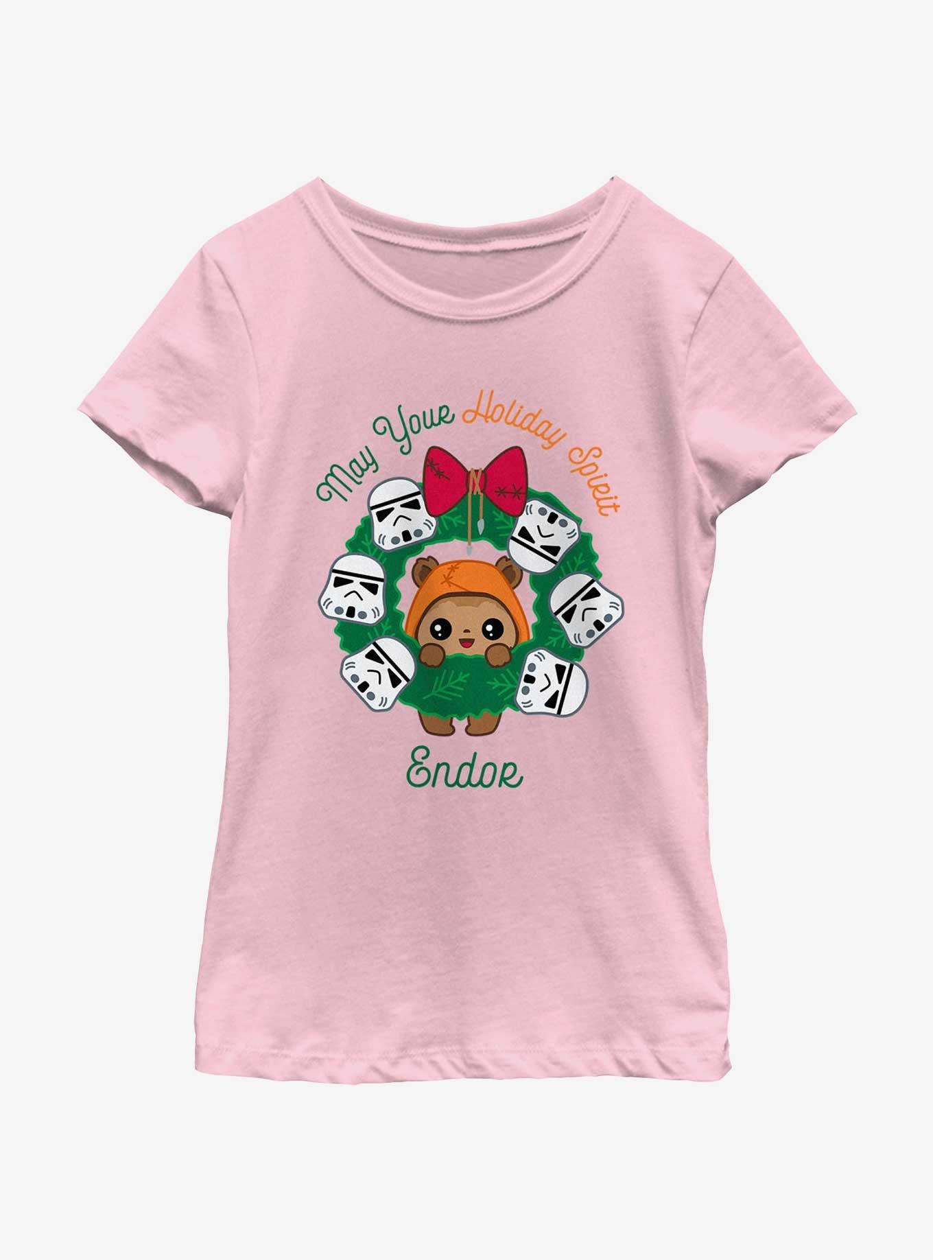 Star Wars May Your Holiday Spirit Endor Youth Girls T-Shirt, , hi-res