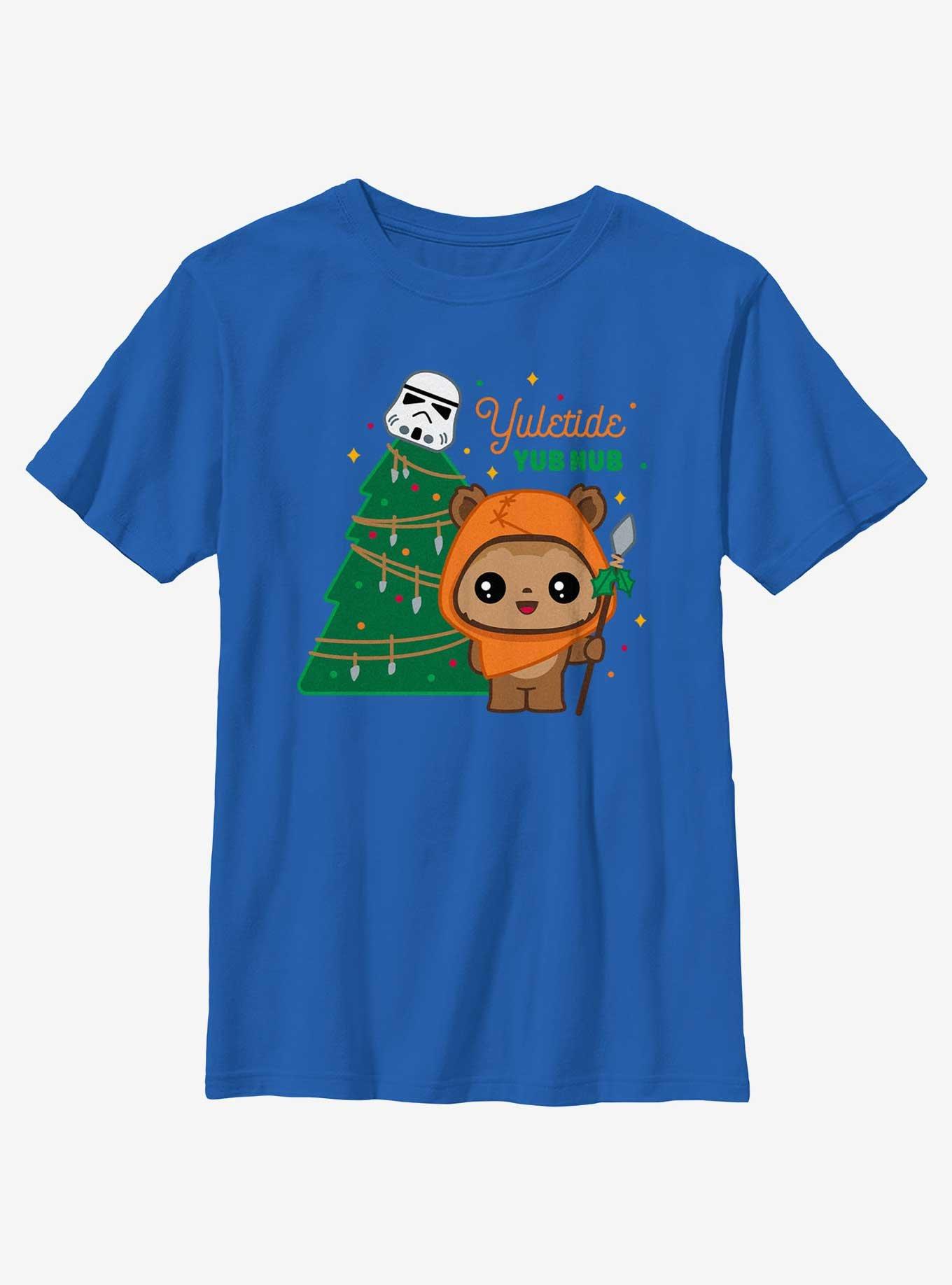 Star Wars Yuletide Yub Nub Youth T-Shirt, ROYAL, hi-res