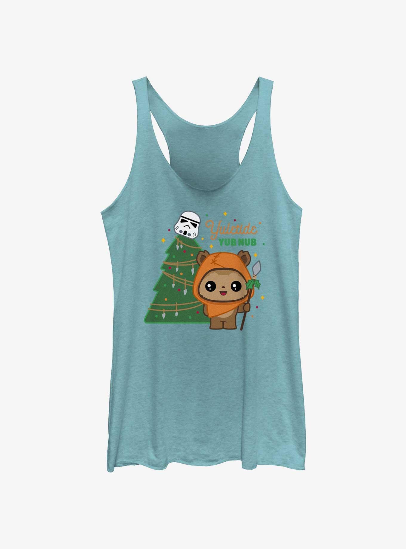 Star Wars Yuletide Yub Nub Womens Tank Top, TAHI BLUE, hi-res