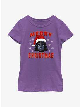 Star Wars Santa Vader Merry Christmas Youth Girls T-Shirt, , hi-res