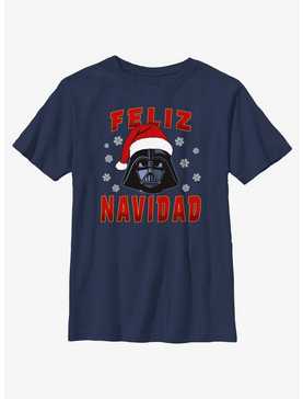 Star Wars Santa Vader Merry Christmas In Spanish Youth T-Shirt, , hi-res