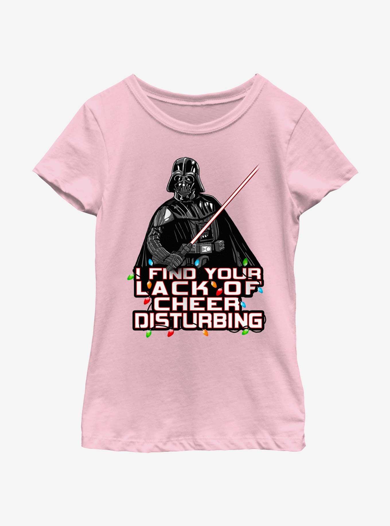 Star Wars Vader I Find Your Lack Of Cheer Disturbing Youth Girls T-Shirt, PINK, hi-res