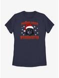Star Wars Santa Vader Merry Christmas In German Womens T-Shirt, NAVY, hi-res