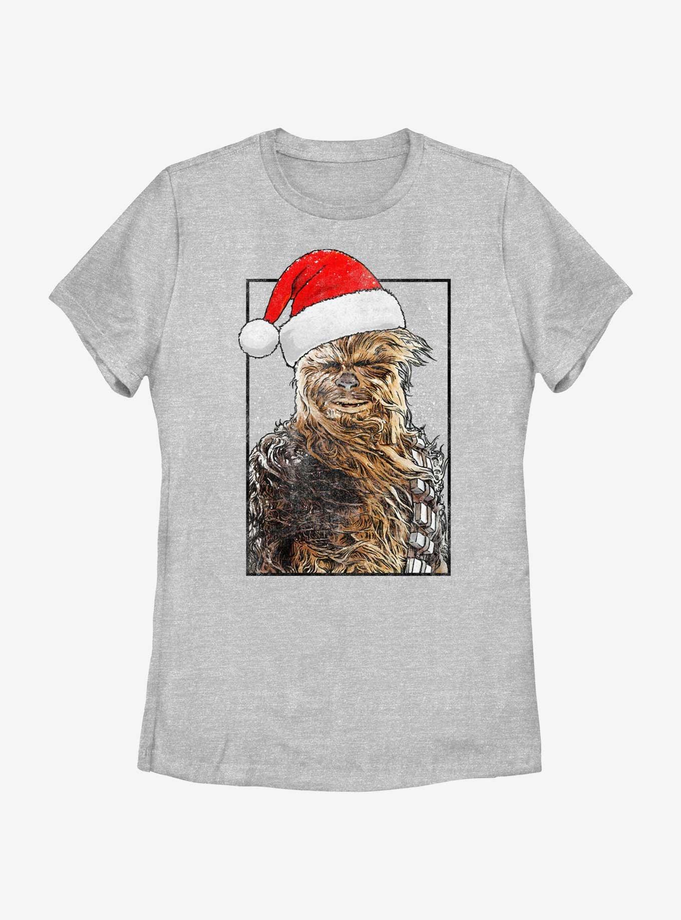 Star Wars Santa Chewie Womens T-Shirt, ATH HTR, hi-res