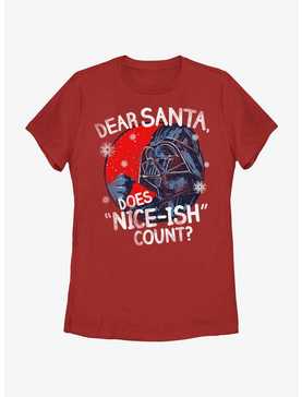 Star Wars Vader Dear Santa Does Nice-Ish Count Womens T-Shirt, , hi-res