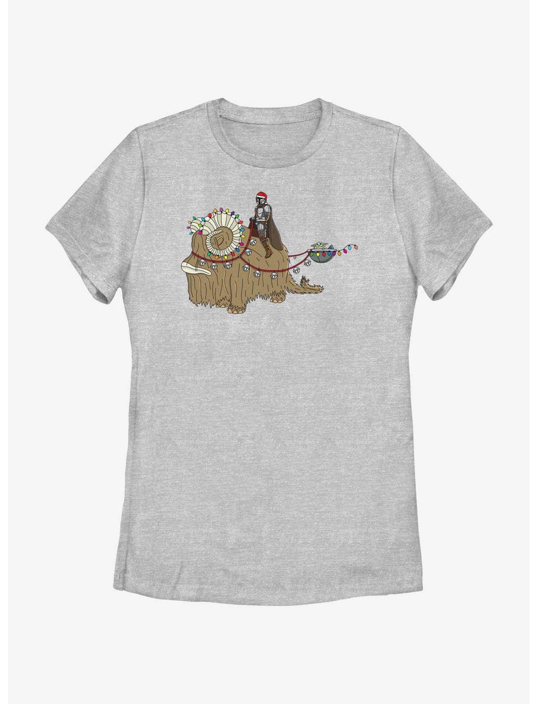 Star Wars The Mandalorian Bantha Christmas Womens T-Shirt, ATH HTR, hi-res