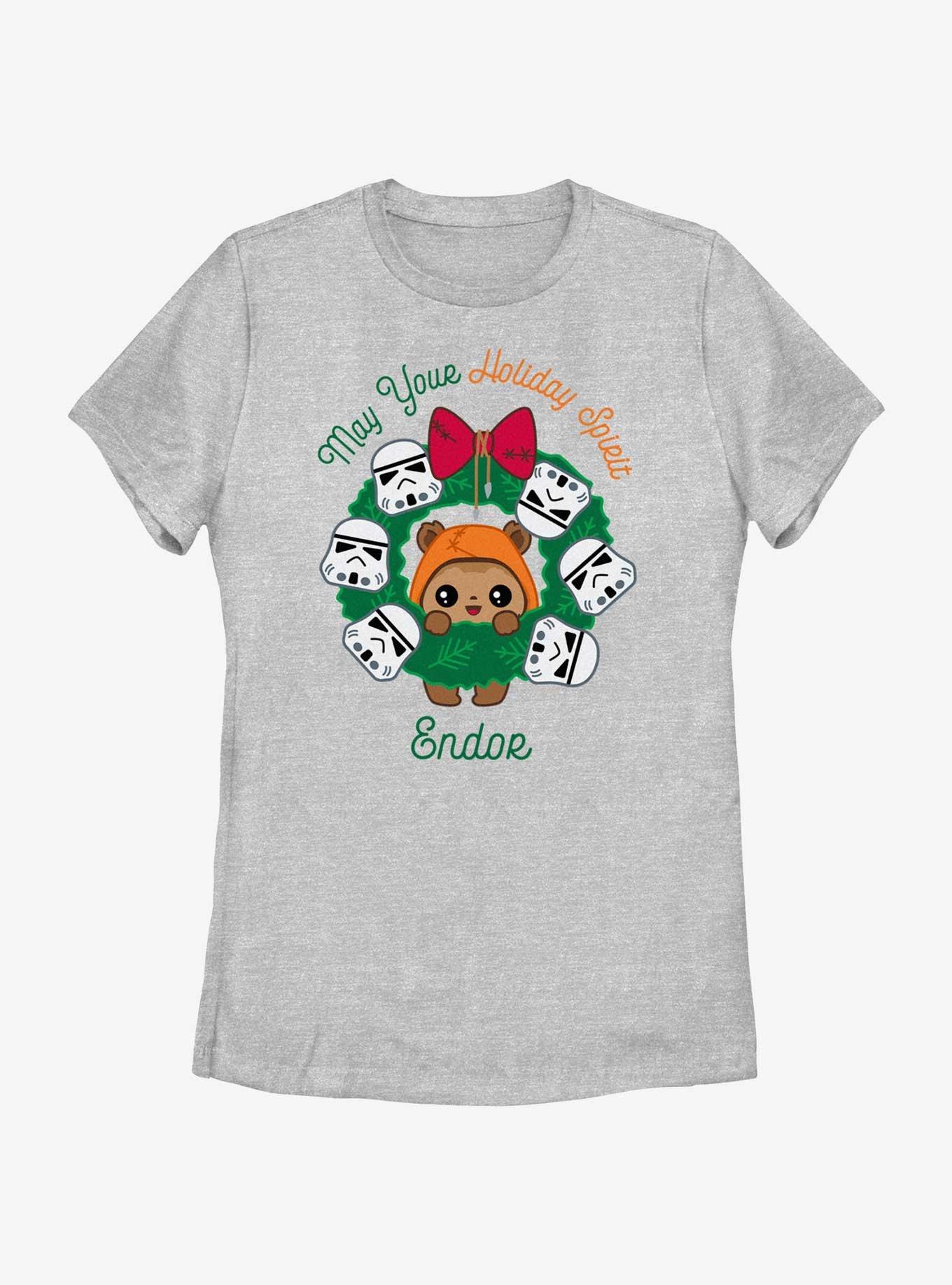 Star Wars May Your Holiday Spirit Endor Womens T-Shirt, ATH HTR, hi-res