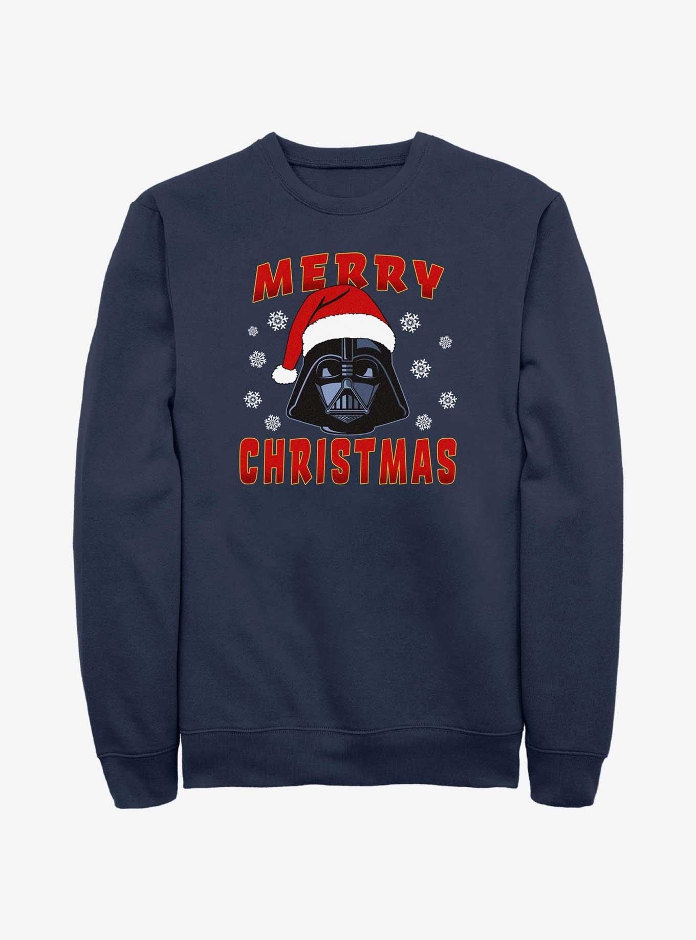 Star Wars Santa Vader Merry Christmas Sweatshirt, NAVY, hi-res