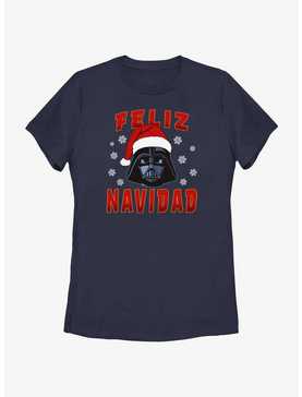 Star Wars Santa Vader Merry Christmas In Spanish Womens T-Shirt, , hi-res