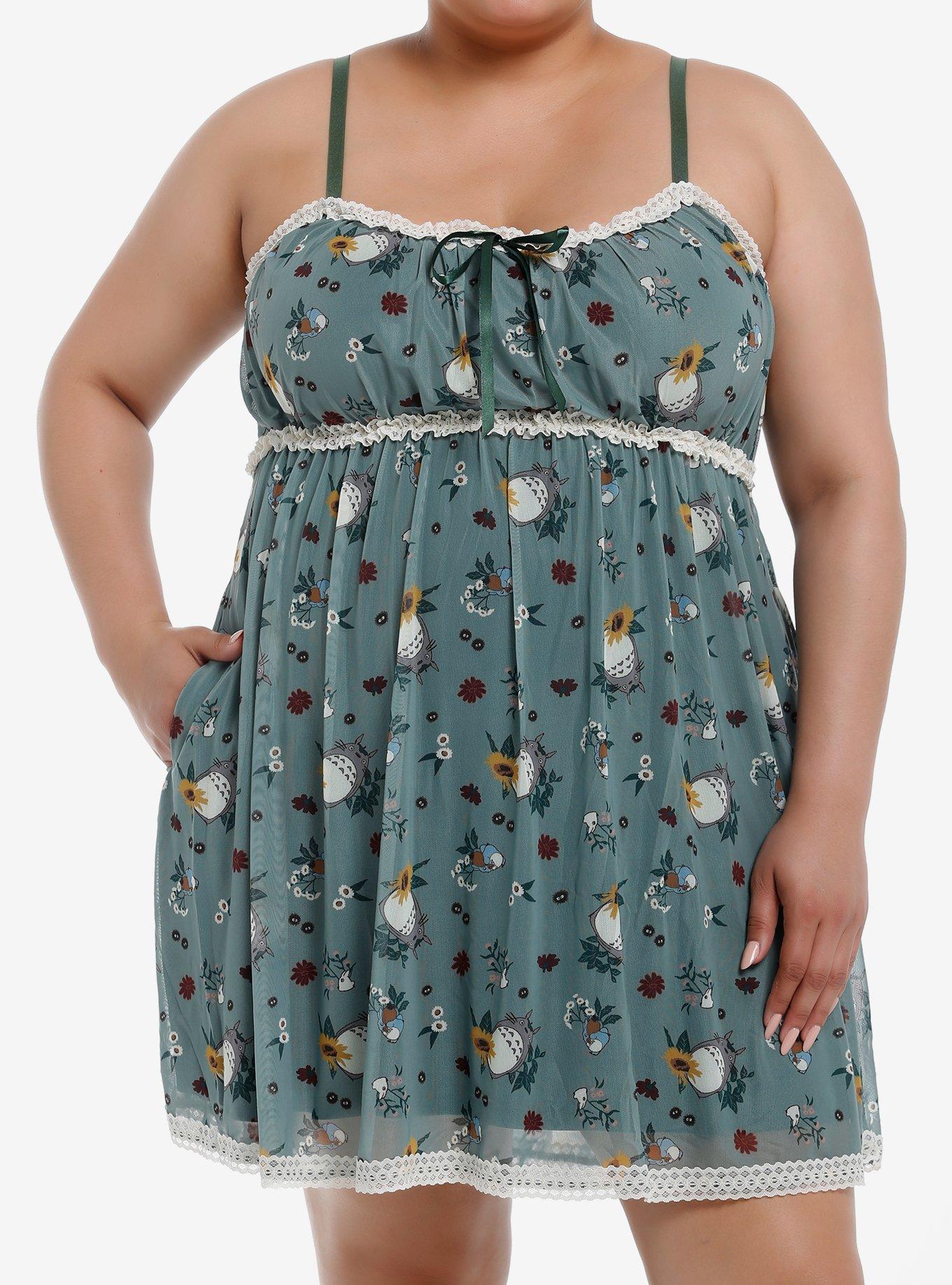 Studio Ghibli® My Neighbor Totoro Lace Slip Cami Dress Plus Size, , hi-res