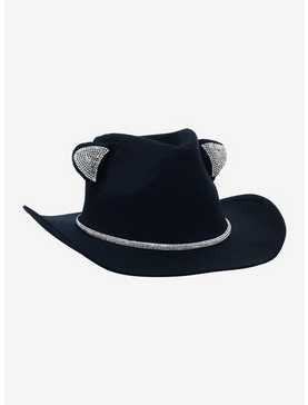 Black Sparkle Cat Ears Cowboy Hat, , hi-res