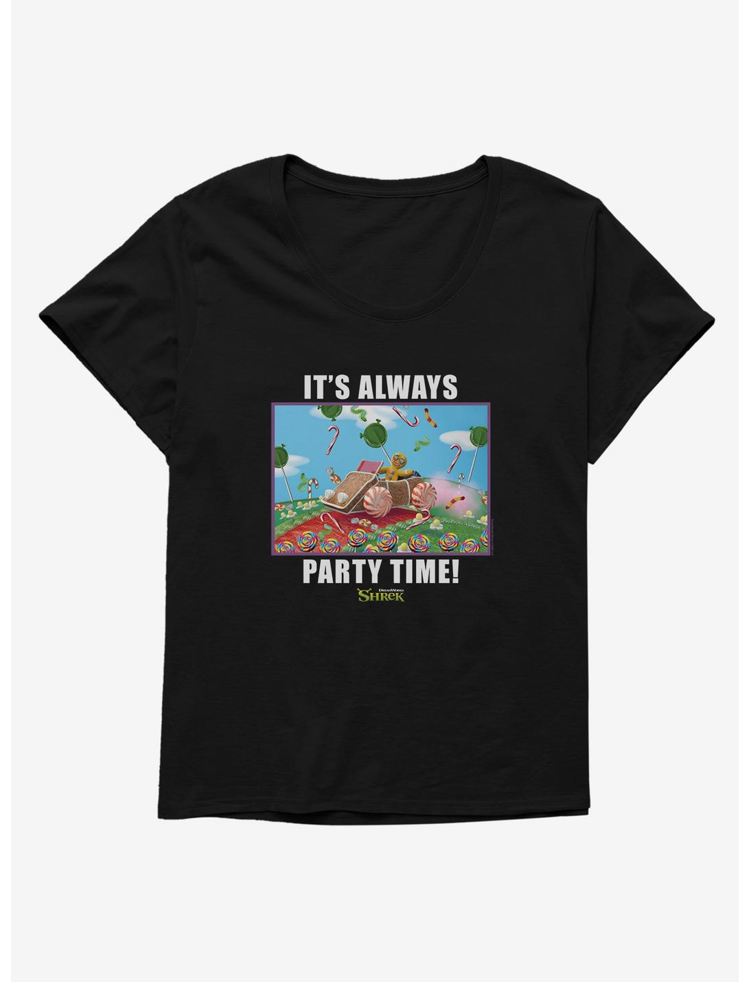 Shrek It's Always Party Time Womens T-Shirt Plus Size, BLACK, hi-res