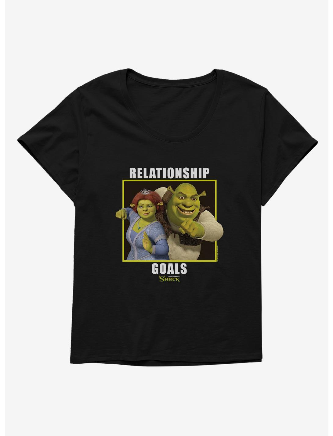 Shrek Relationship Goals Womens T-Shirt Plus Size, BLACK, hi-res