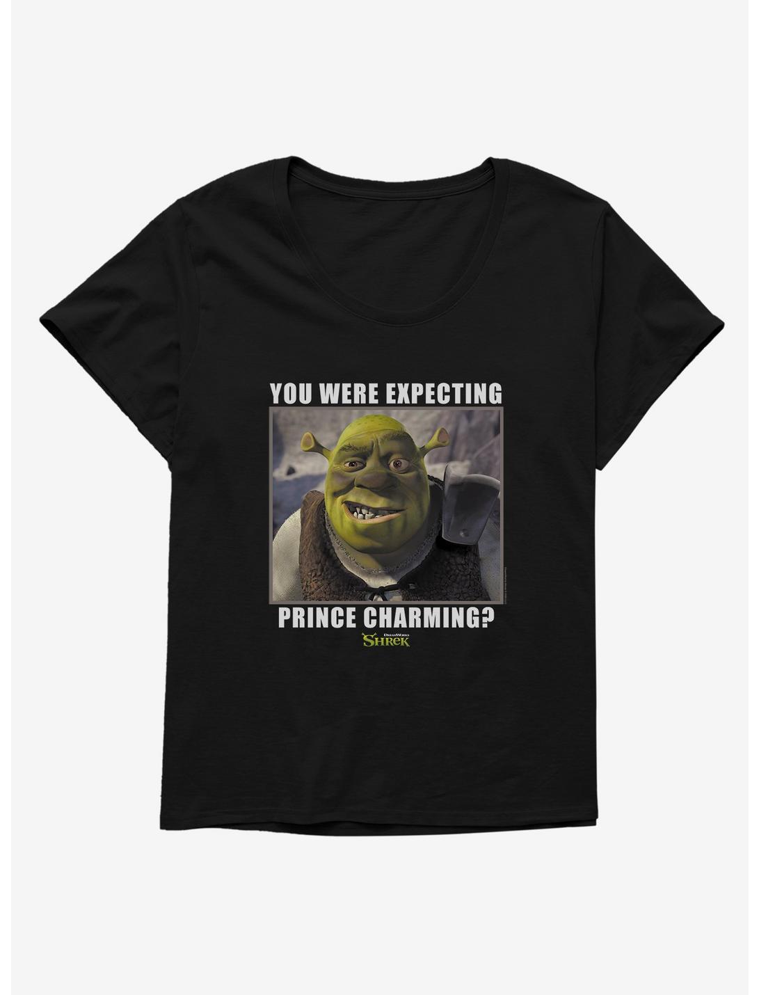 Shrek You Were Expecting Prince Charming? Womens T-Shirt Plus Size, BLACK, hi-res