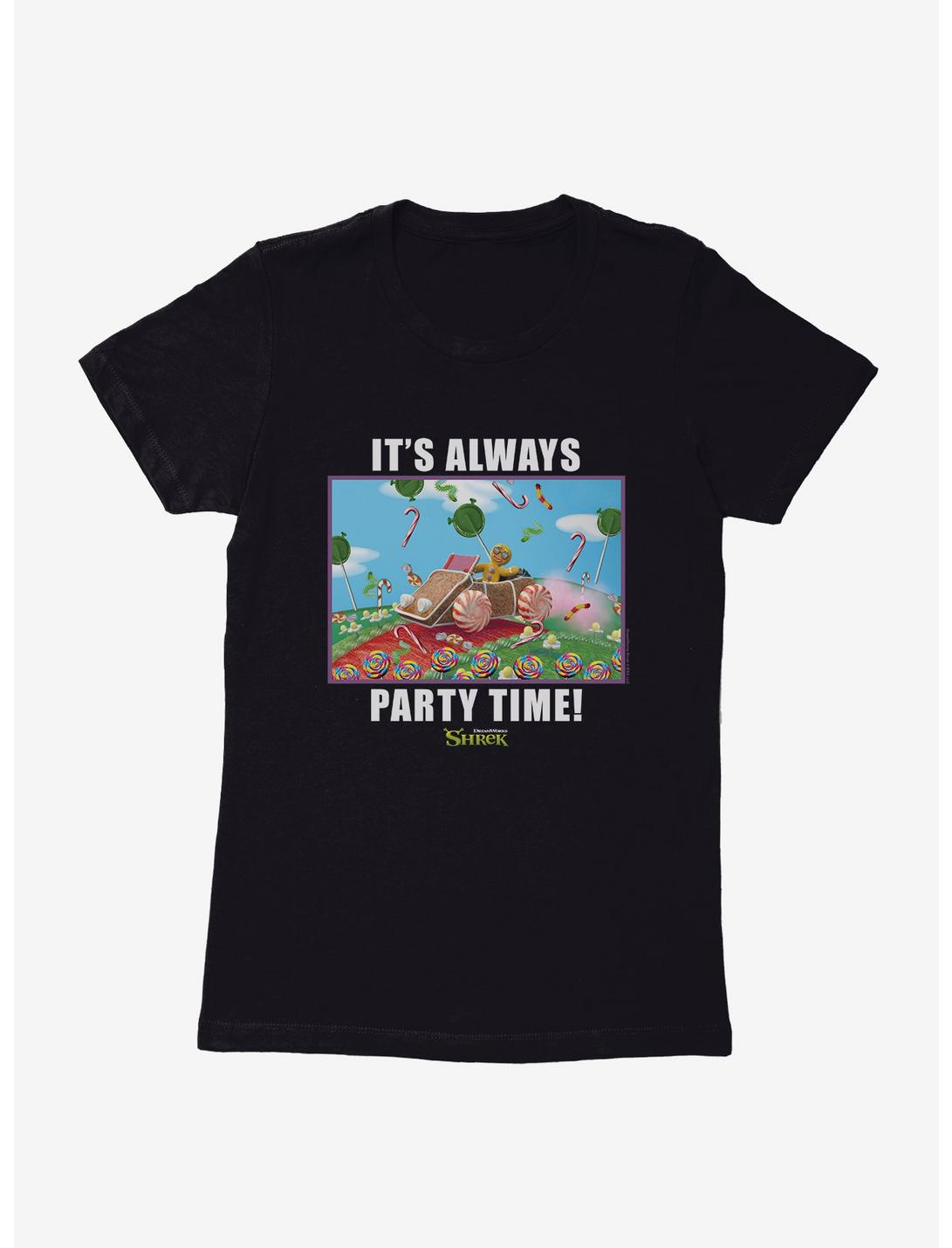 Shrek It's Always Party Time Womens T-Shirt, BLACK, hi-res