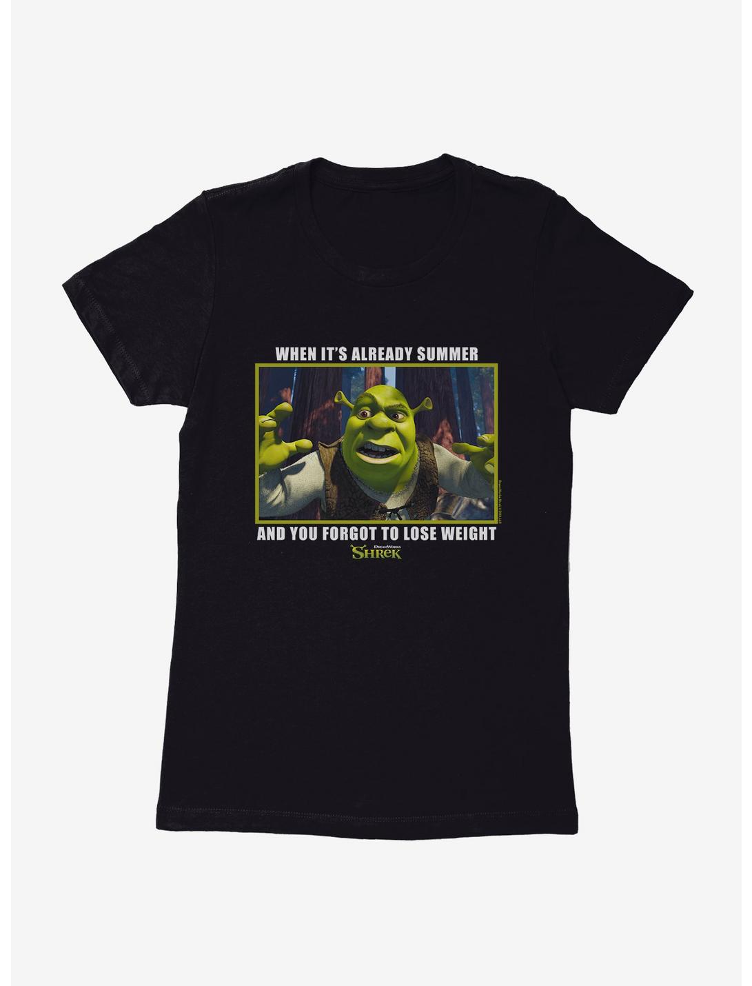Shrek When It's Already Summer Womens T-Shirt, BLACK, hi-res