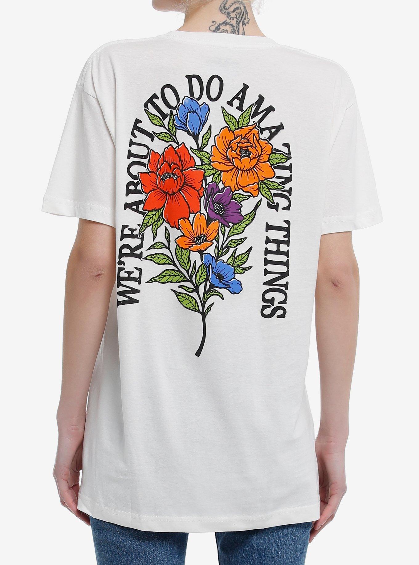 Don Broco Amazing Things Boyfriend Fit Girls T-Shirt, CREAM, hi-res