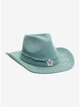 Light Blue Denim Star Bling Cowboy Hat, , hi-res