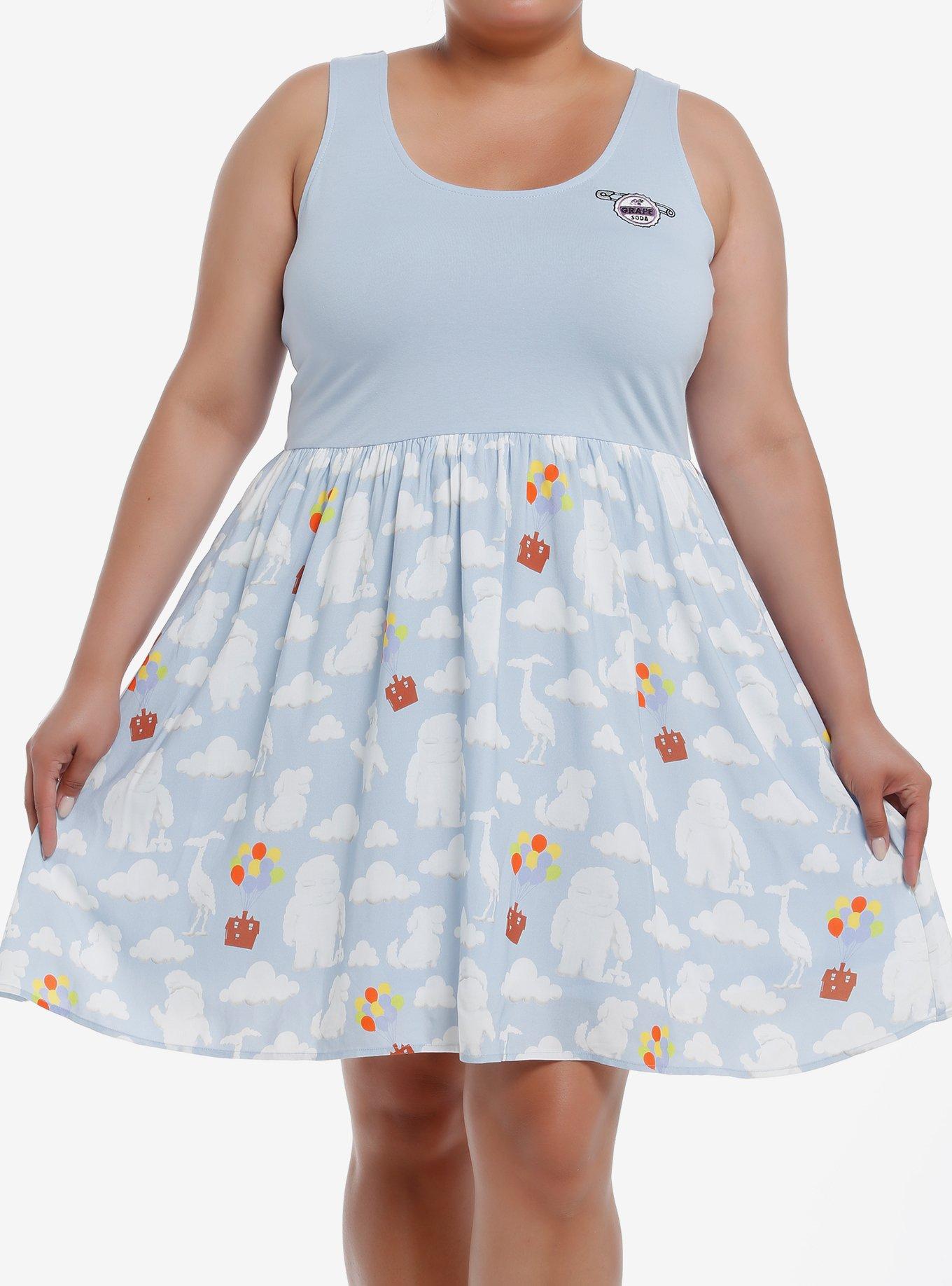 Her Universe Disney Pixar Up Balloons & Clouds Dress Plus Size Her Universe Exclusive, , hi-res