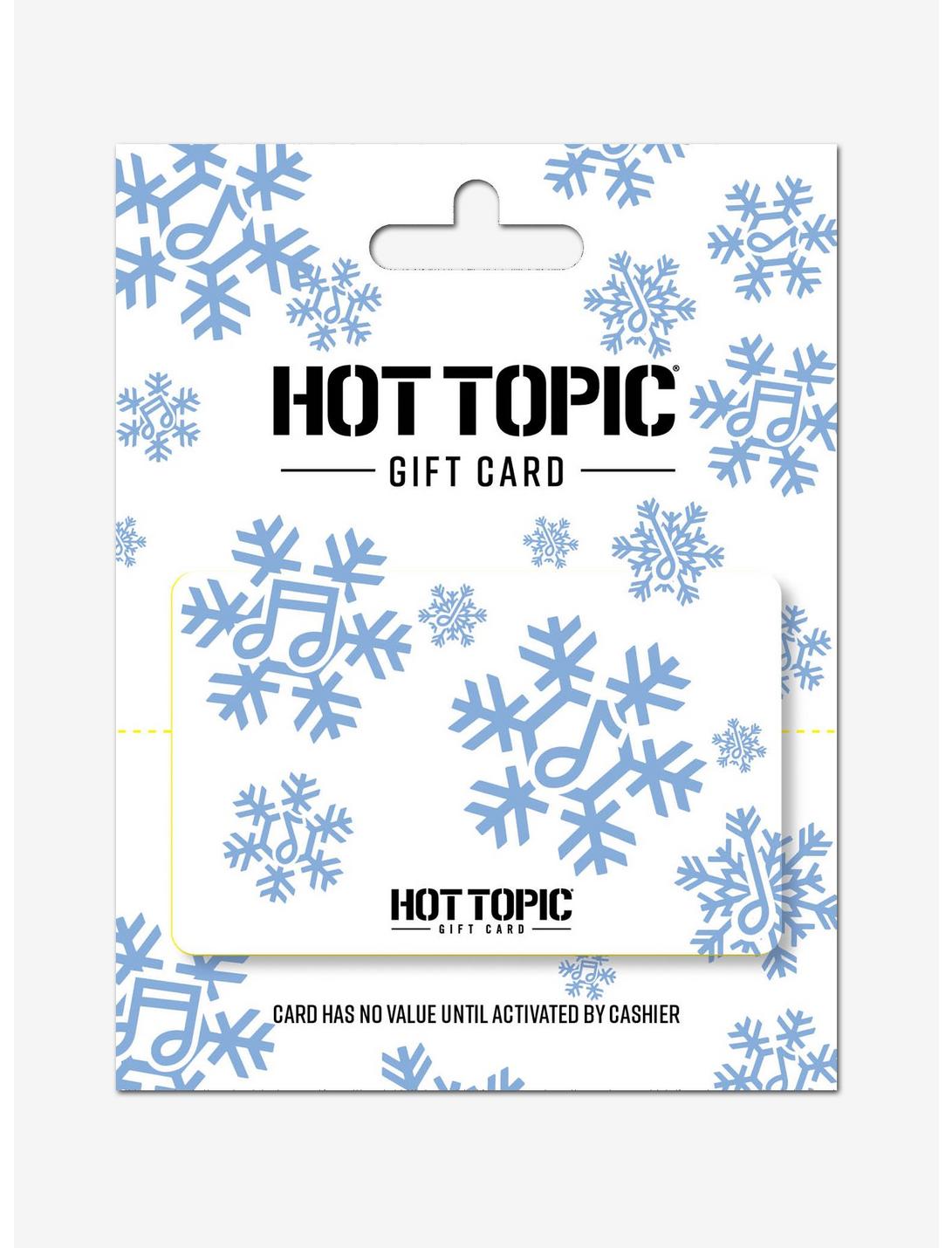 Snowflakes Gift Card, BLACK, hi-res