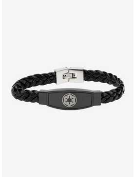 Star Wars Galactic Empire Symbol Braided Leather Bracelet, , hi-res