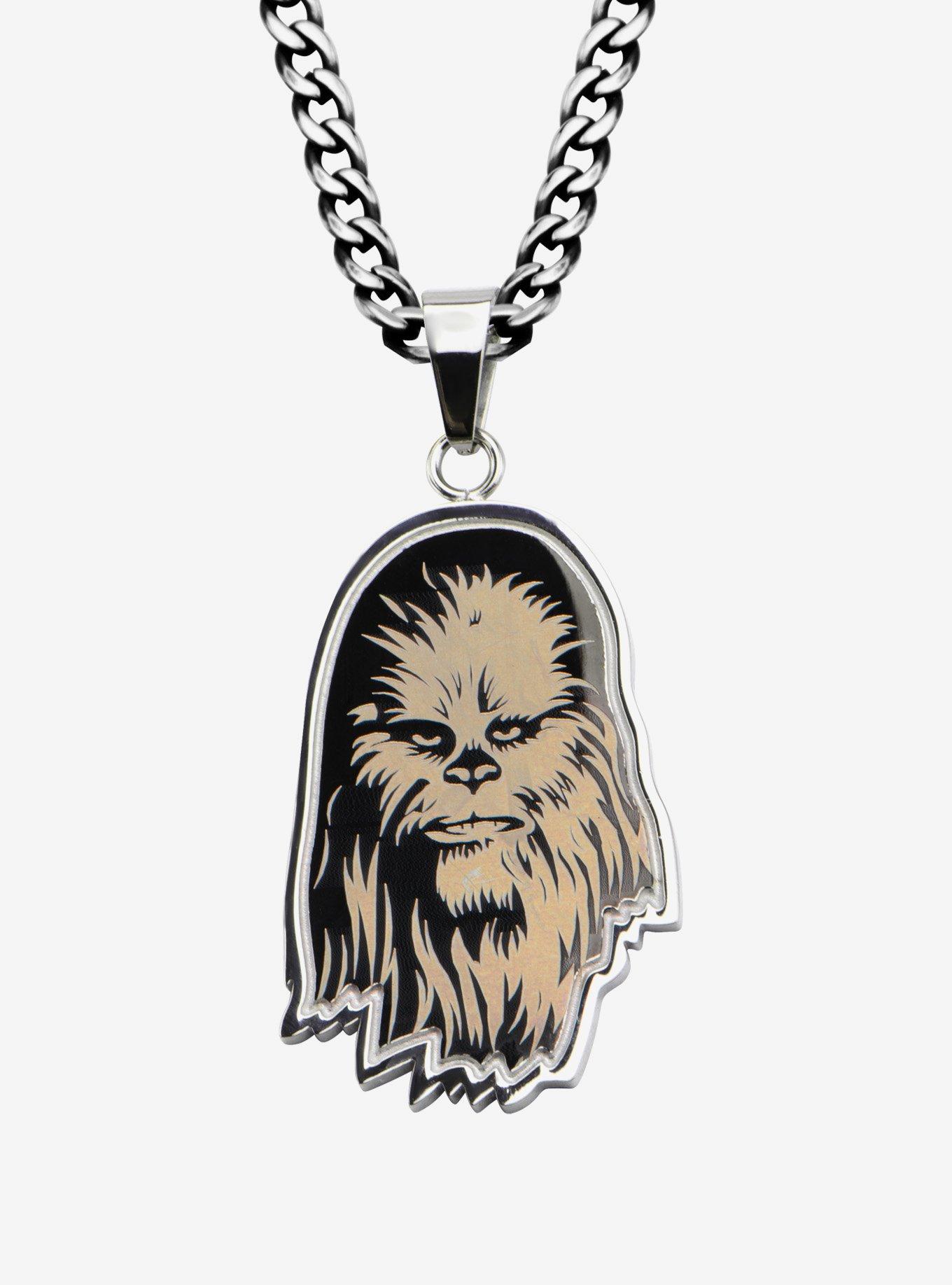 Star Wars Etched Chewbacca Pendant Necklace, , hi-res