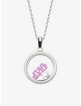 Star Wars Pink Glitter Logo Beads Pendant Necklace, , hi-res