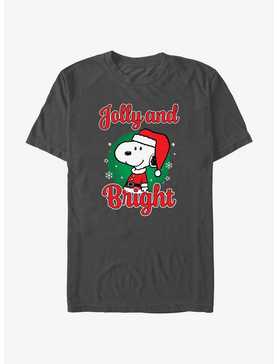 Peanuts Santa Snoopy Jolly & Bright T-Shirt, , hi-res
