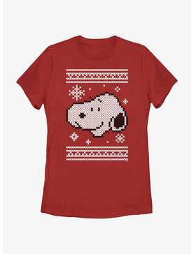 Peanuts Snoopy Ugly Christmas Womens T-Shirt, , hi-res
