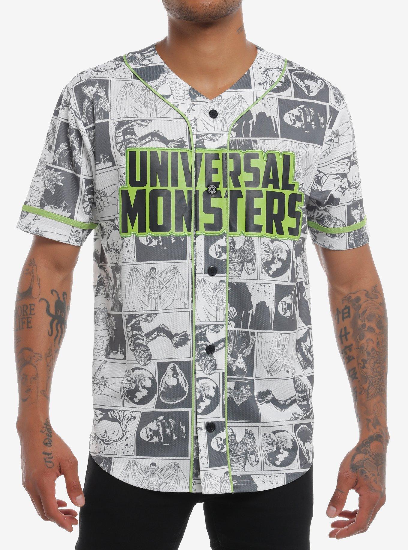 Universal Monsters Characters Baseball Jersey, MULTI, hi-res