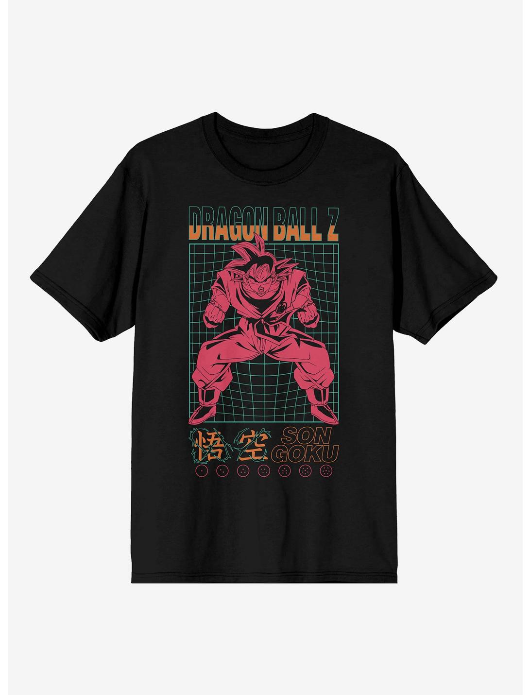 Dragon Ball Z Son Goku Grid T-Shirt, BLACK, hi-res