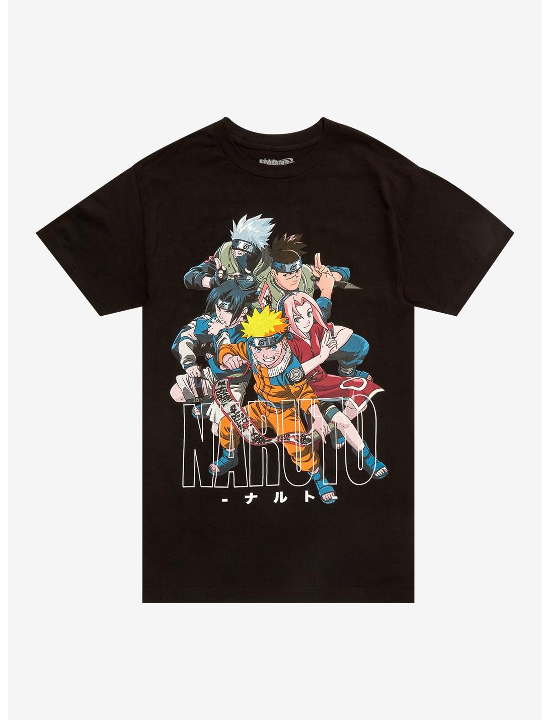 Naruto Team 7 & Iruka T-Shirt, BLACK, hi-res