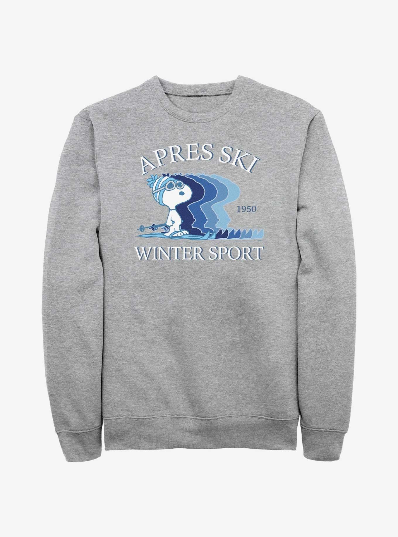 Peanuts Snoopy Apres Ski Winter Sport T-Shirt - GREY