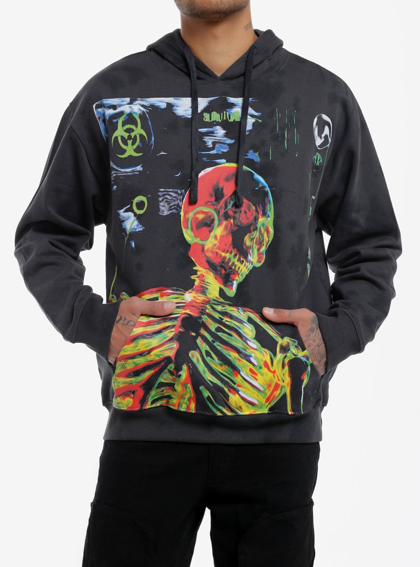 Nuclear Waste Skeleton Hoodie, BLACK, hi-res