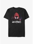 Marvel Spider-Man: Into the Spider-Verse Hooded Miles Morales Big & Tall T-Shirt, BLACK, hi-res