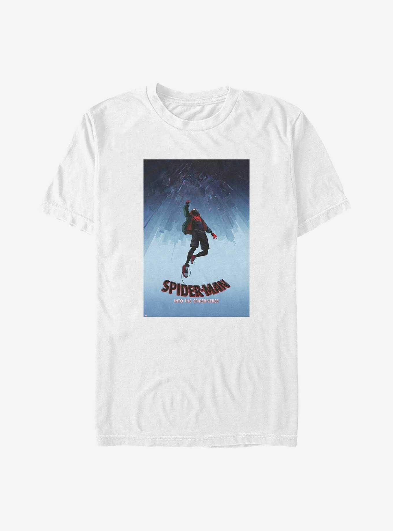 Marvel Spider-Man: Into the Spider-Verse Spider-Verse Poster Big & Tall T-Shirt, WHITE, hi-res