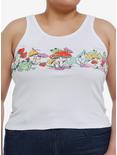Thorn & Fable Mushrooms & Frogs Ribbed Girls Tank Top Plus Size, MULTI, hi-res
